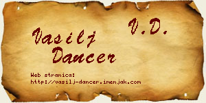 Vasilj Dancer vizit kartica